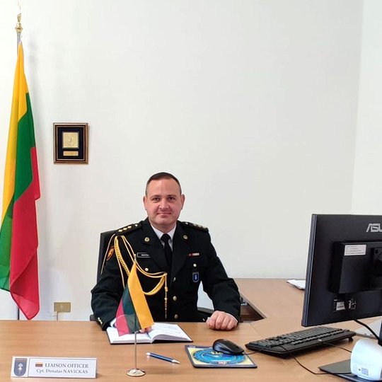 Europos karininkams Vičencoje karalių Mindaugą pristatęs kapitonas D. Navickas: „Lietuvai svarbu būti matomai“