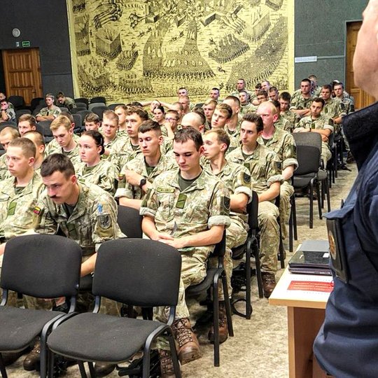 Viešojo saugumo tarnybos pristatymas Lietuvos didžiojo kunigaikščio Butigeidžio dragūnų batalione