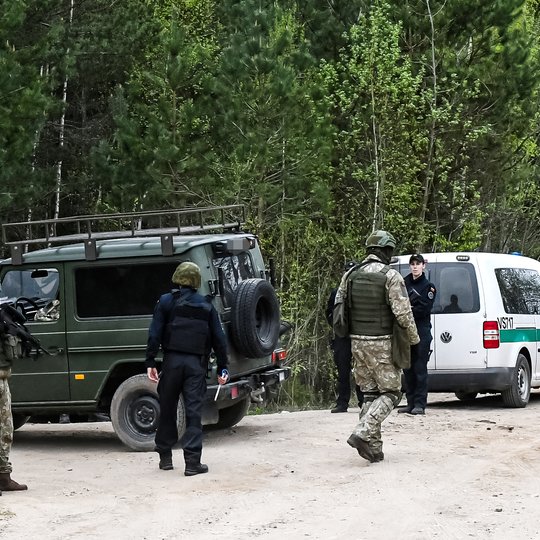 Viešojo saugumo tarnybos Visagino dalinio taikos meto užduočių pratybos