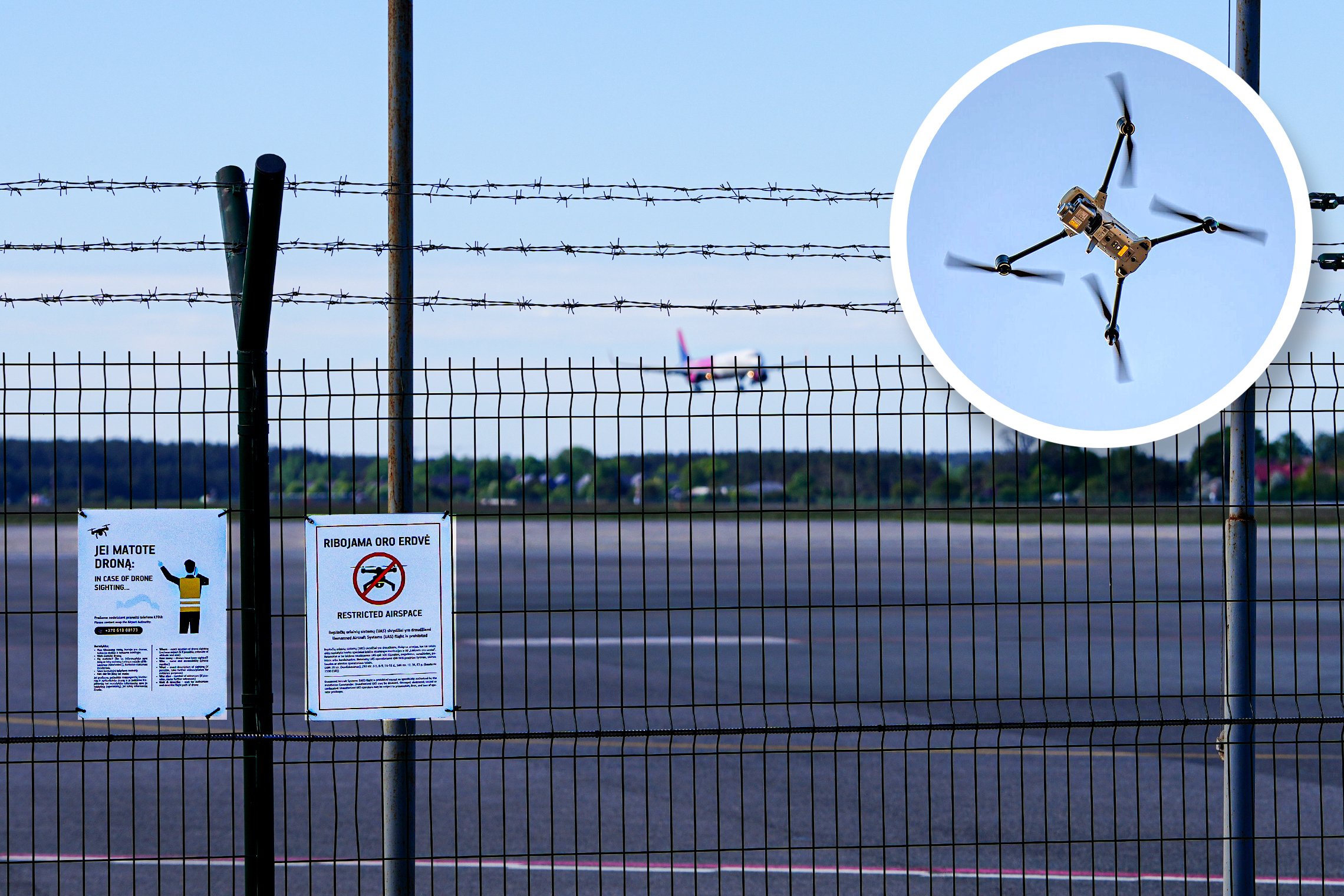 neautorizuoti bepiločių orlaivių skrydžiai